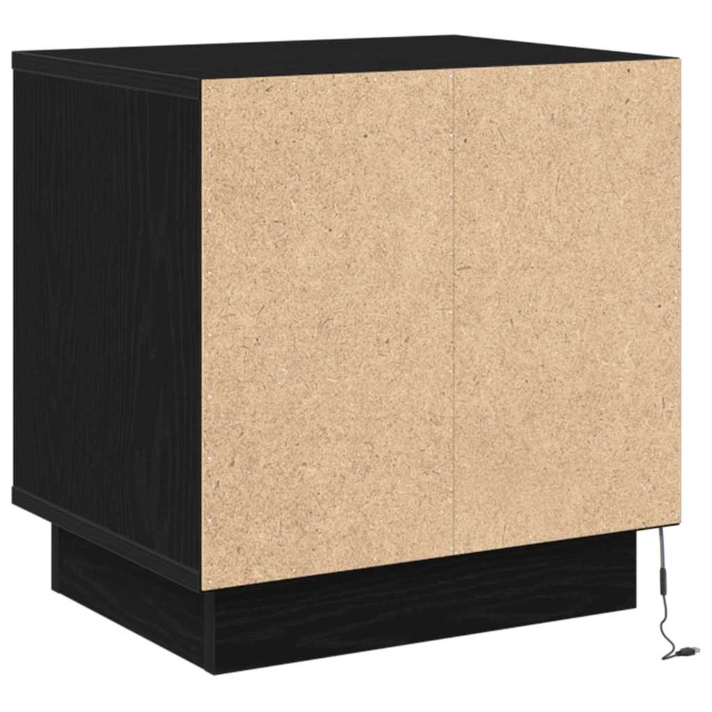 Šalia lovos spintelė 2 pcs Juoda 44 x 34,5 x 45 cm