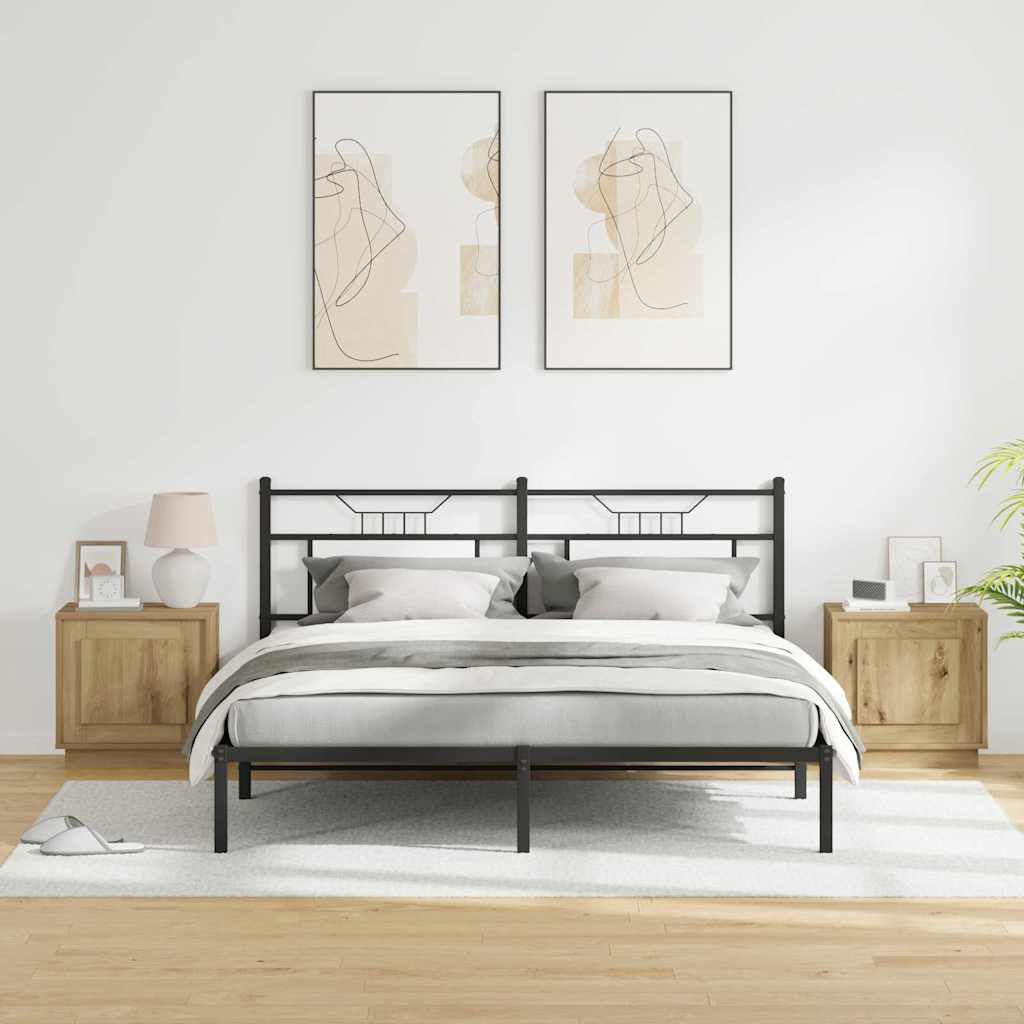 Šalia lovos spintelė 2 pcs Amatininkų ąžuolas 44 x 34,5 x 45 cm