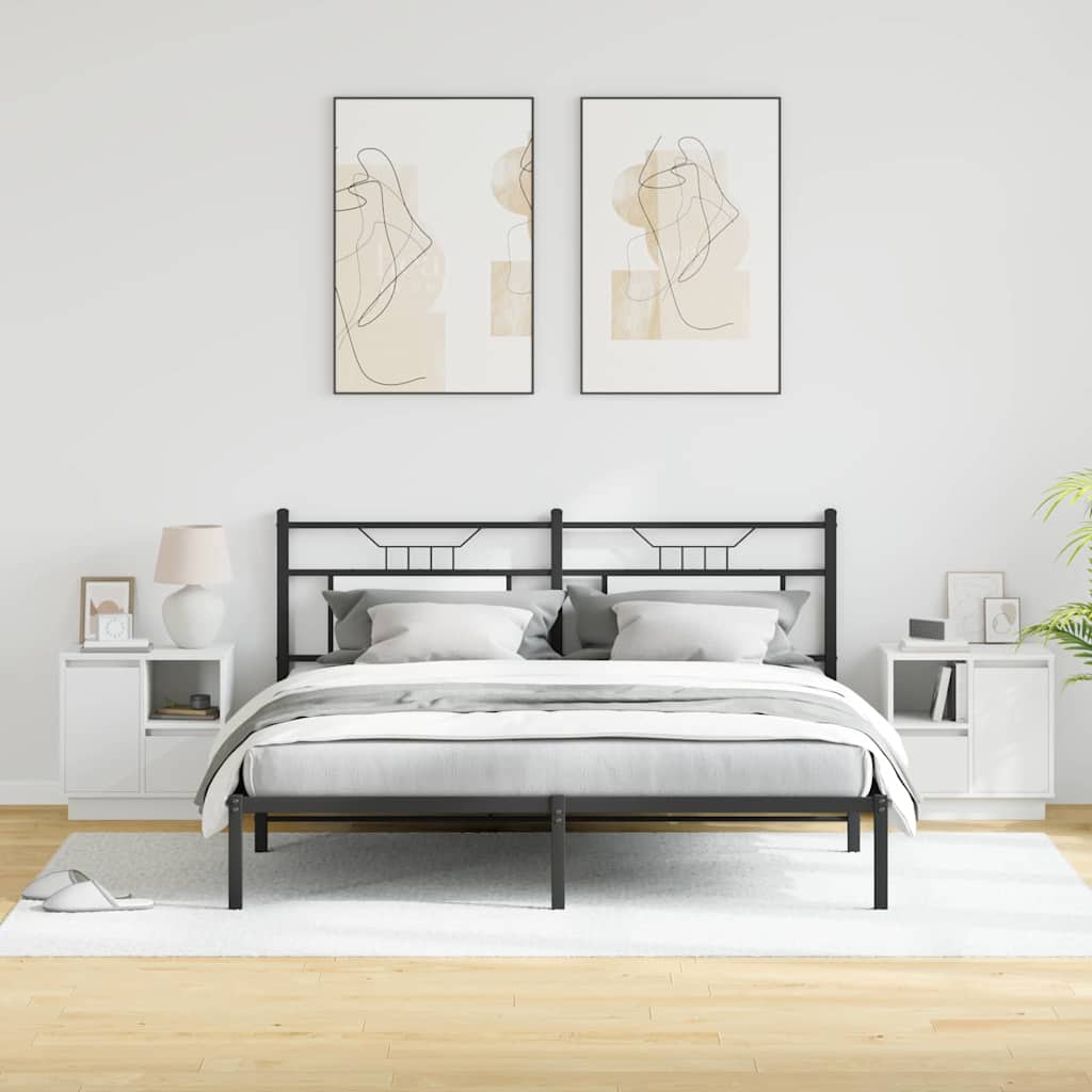 Naktsskapītis ar 2 atvilktnēm Balts 50 x 34.5 x 50 cm