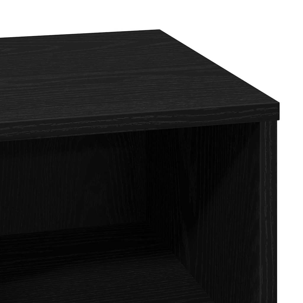 Bedside cabinet Black 50 x 34.5 x 50 cm Engineered wood