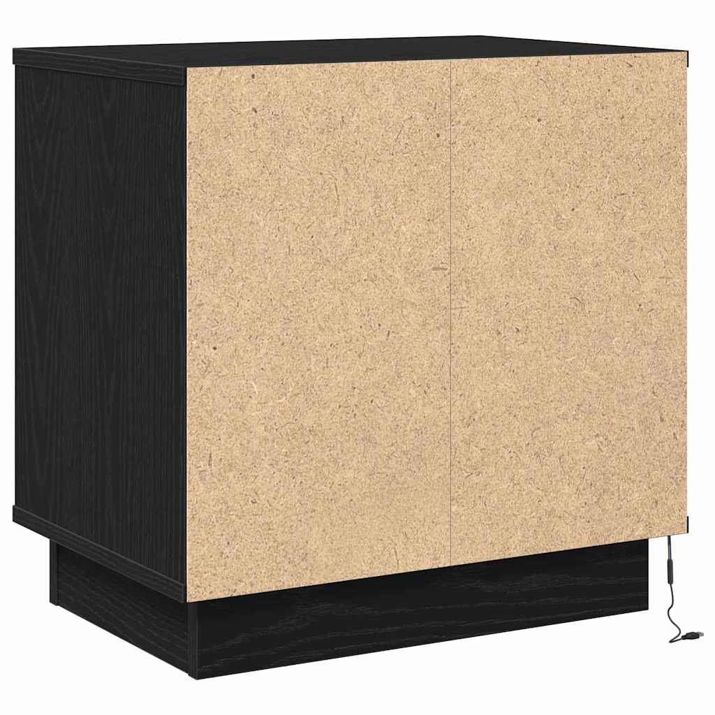Bedside cabinet Black 50 x 34.5 x 50 cm Engineered wood