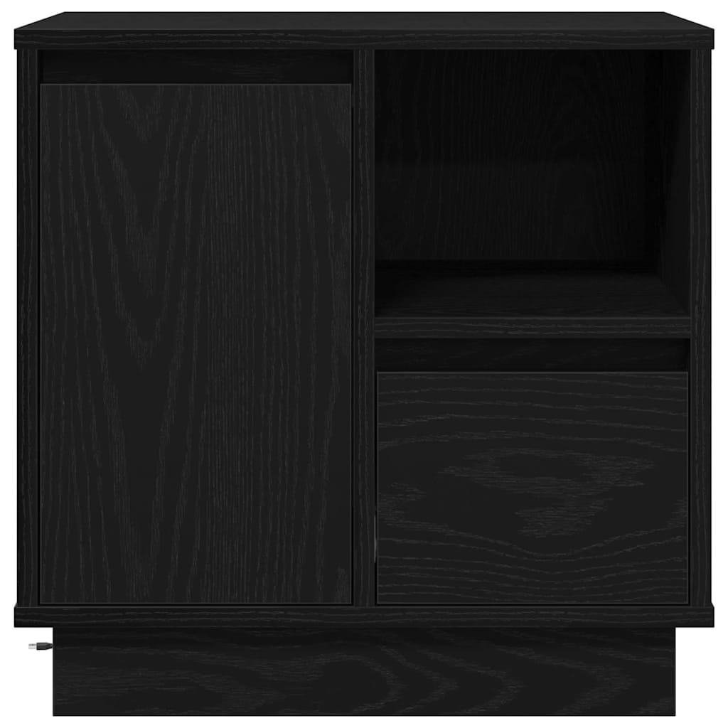 Bedside cabinet Black 50 x 34.5 x 50 cm Engineered wood
