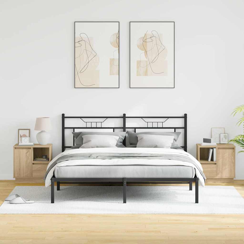 Bedside cabinet with 2 pcs Sonoma oak 50 x 34.5 x 50 cm
