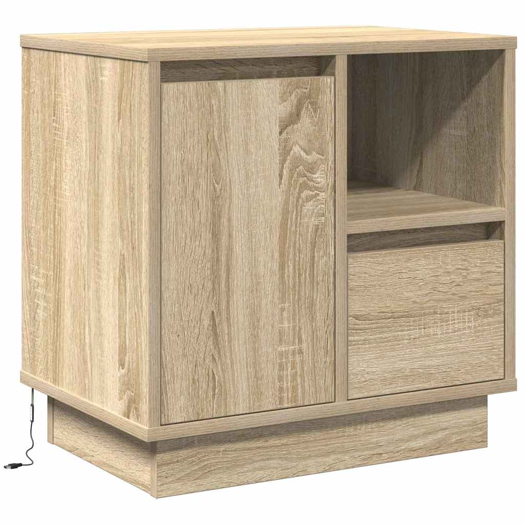Bedside cabinet with 2 pcs Sonoma oak 50 x 34.5 x 50 cm