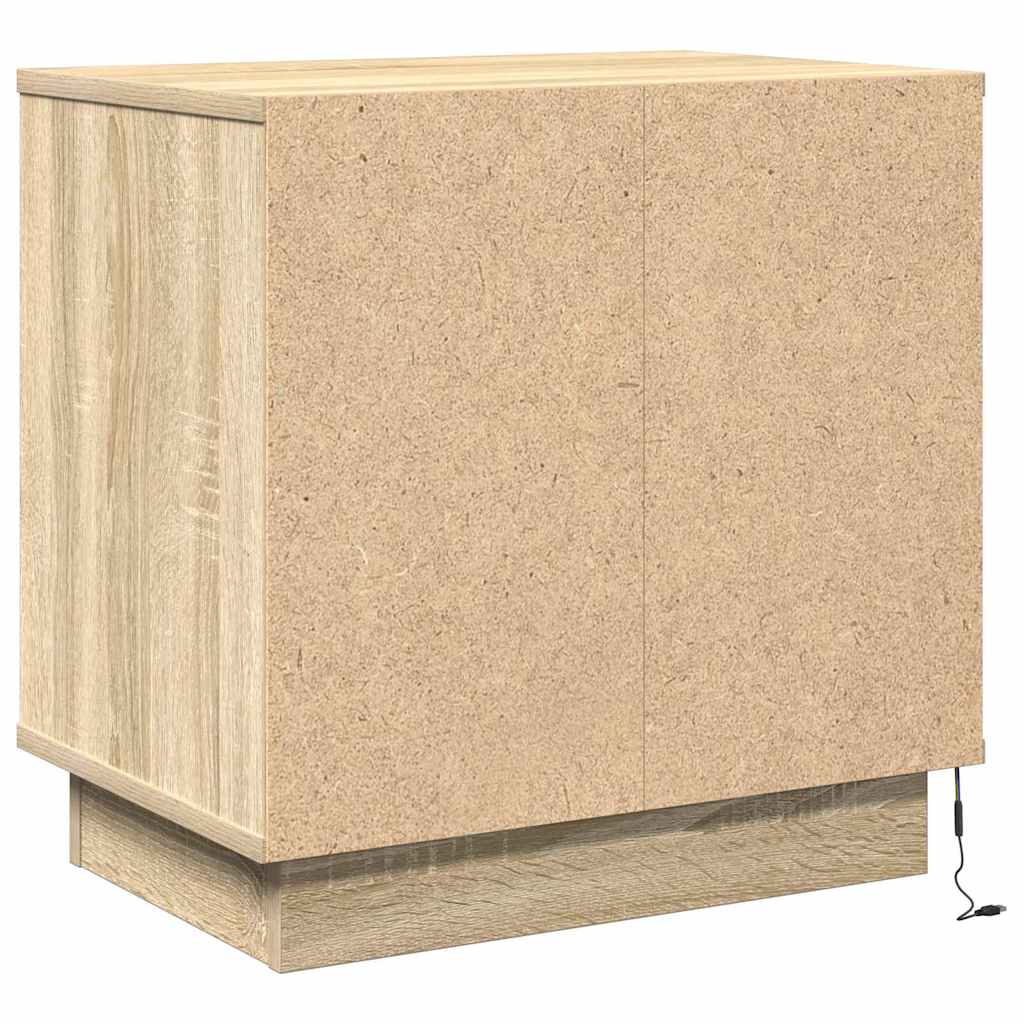 Bedside cabinet with 2 pcs Sonoma oak 50 x 34.5 x 50 cm