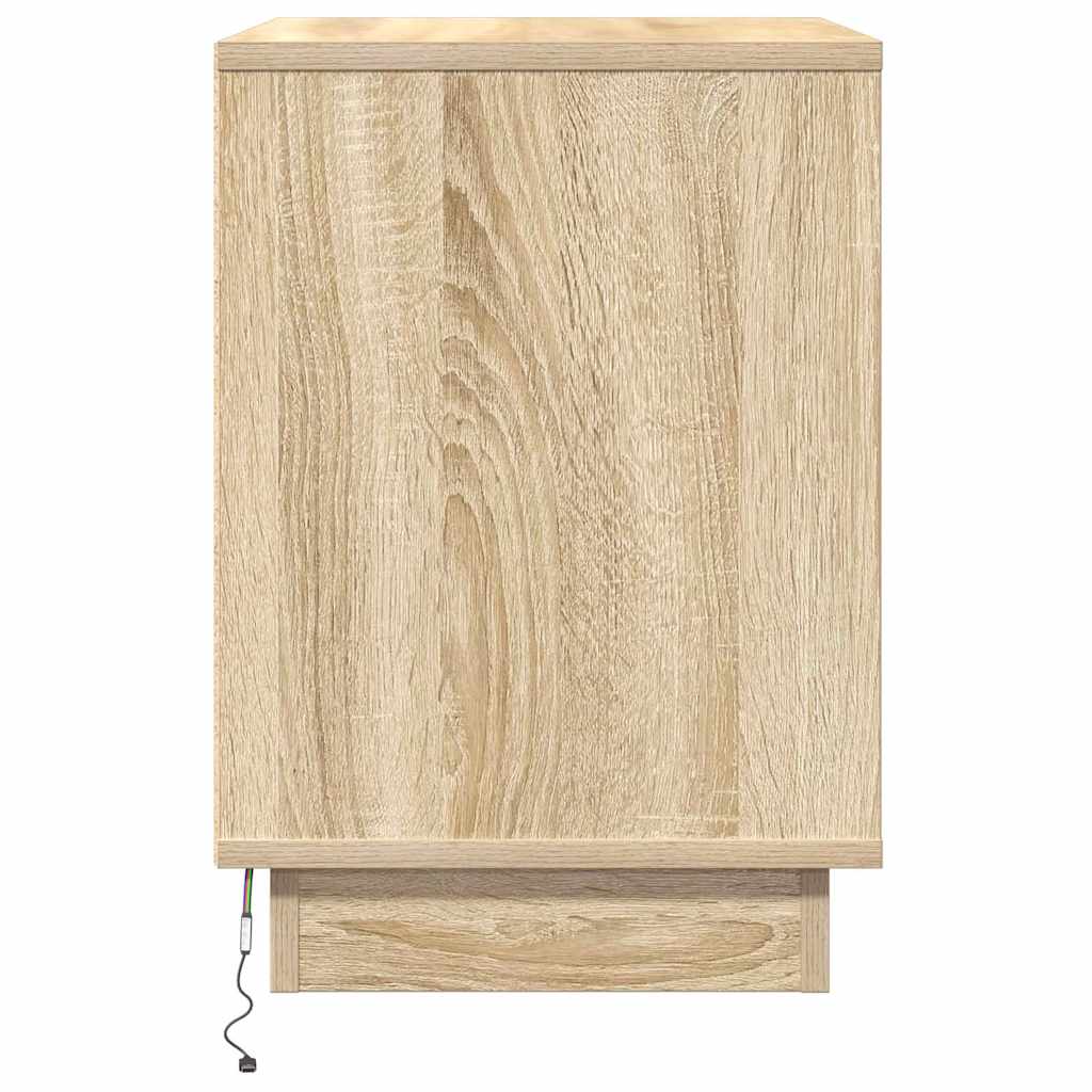 Bedside cabinet with 2 pcs Sonoma oak 50 x 34.5 x 50 cm