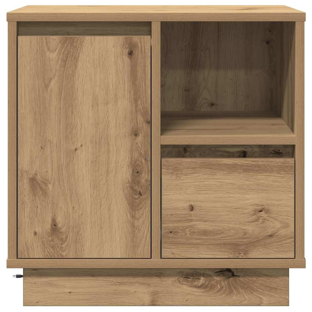 Bedside cabinet with 2 pcs Artisan oak 50 x 34.5 x 50 cm