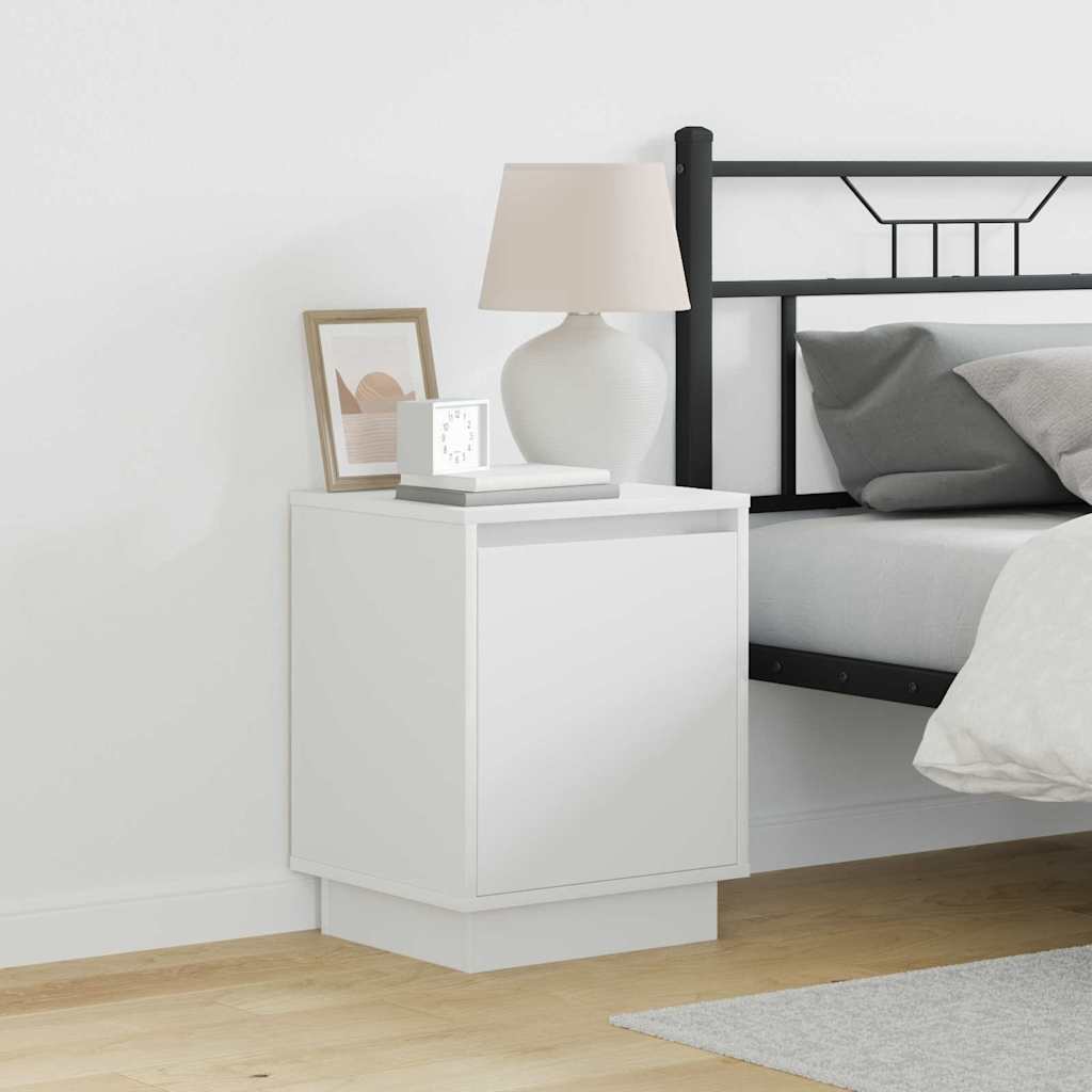 Bedside cabinet with 2 pcs White 39 x 34.5 x 50 cm