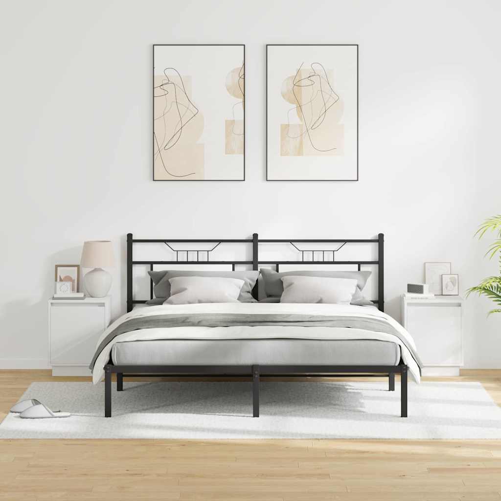 Bedside cabinet with 2 pcs White 39 x 34.5 x 50 cm
