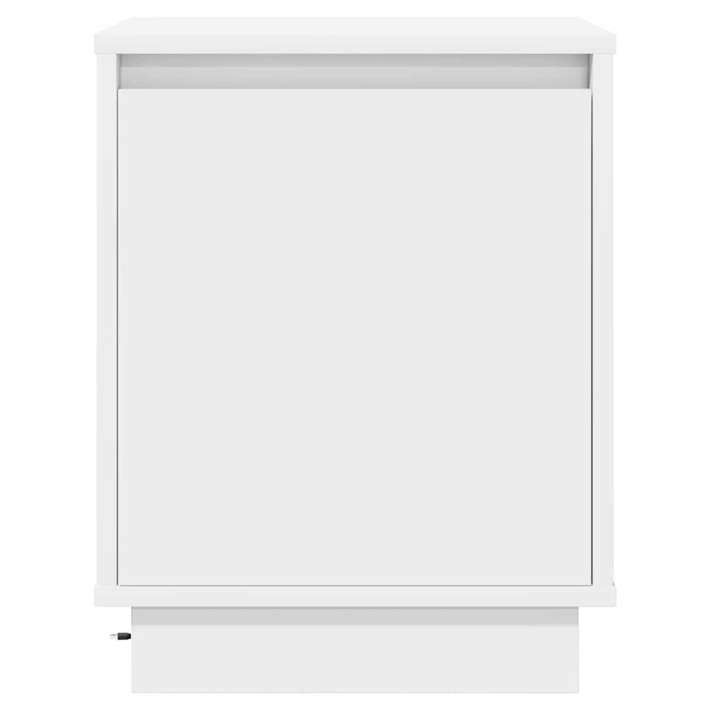 Bedside cabinet with 2 pcs White 39 x 34.5 x 50 cm