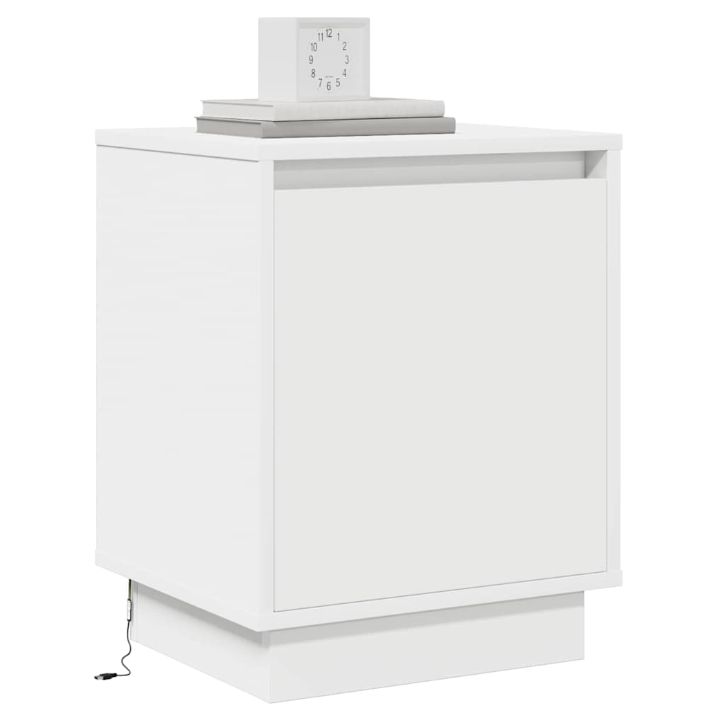 Bedside cabinet with 2 pcs White 39 x 34.5 x 50 cm