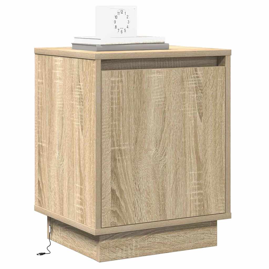 Bedside cabinet with Sonoma oak 39 x 34.5 x 50 cm