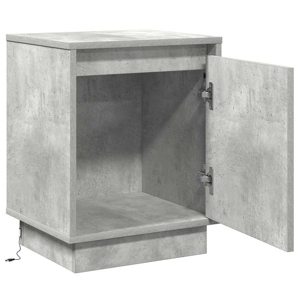 Bedside table with Concrete gray 39 x 34.5 x 50 cm