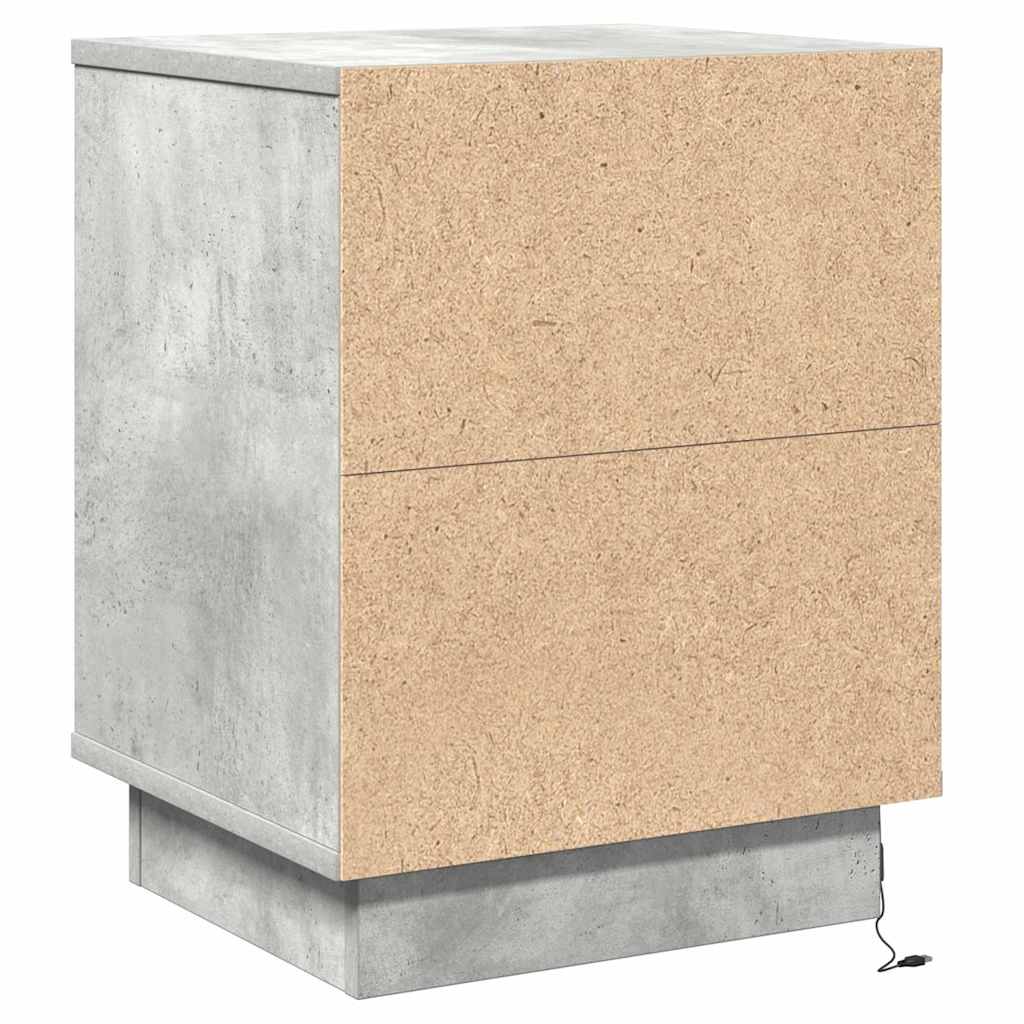 Bedside table with Concrete gray 39 x 34.5 x 50 cm