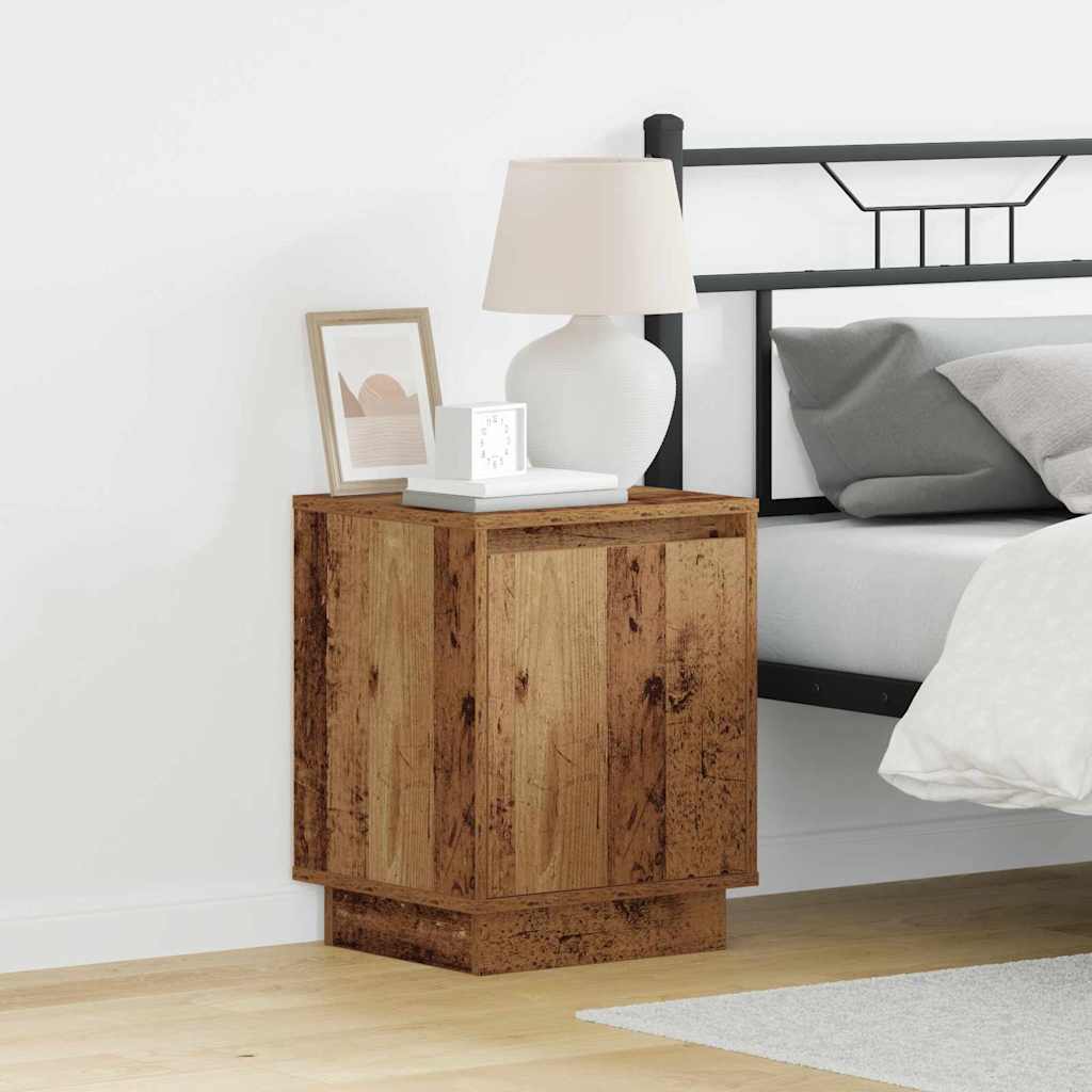 Šalia lovos spintelė su 2 pcs Sena mediena 39 x 34.5 x 50 cm