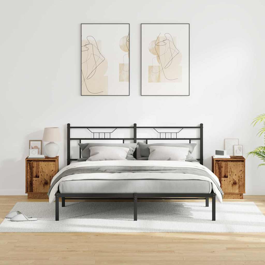 Šalia lovos spintelė su 2 pcs Sena mediena 39 x 34.5 x 50 cm