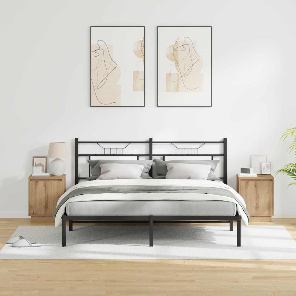 Šalia lovos spintelė su 2 pcs artisano ąžuolo 39 x 34.5 x 50 cm