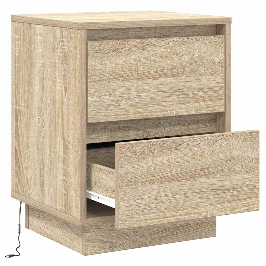 Šalia lovos spintelė 2 pcs Sonoma ąžuolas 39 x 34,5 x 50 cm
