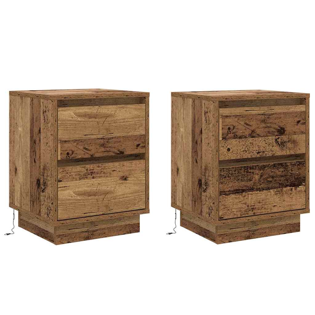 Šalia lovos spintelė 2 pcs Senas medis 39 x 34,5 x 50 cm