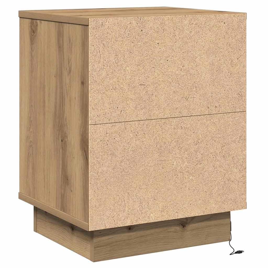 Šalia lovos spintelė 2 pcs Amatininkų ąžuolas 39 x 34,5 x 50 cm