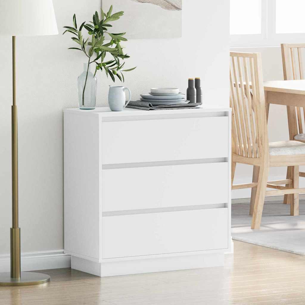 Šalia lovos spintelė Balta 71 x 34,5 x 75 cm Apdirbta mediena