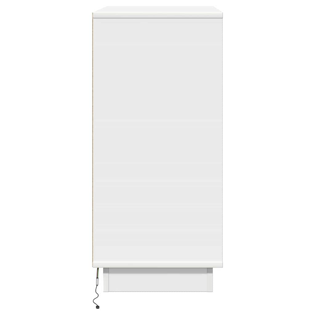 Šalia lovos spintelė Balta 71 x 34,5 x 75 cm Apdirbta mediena