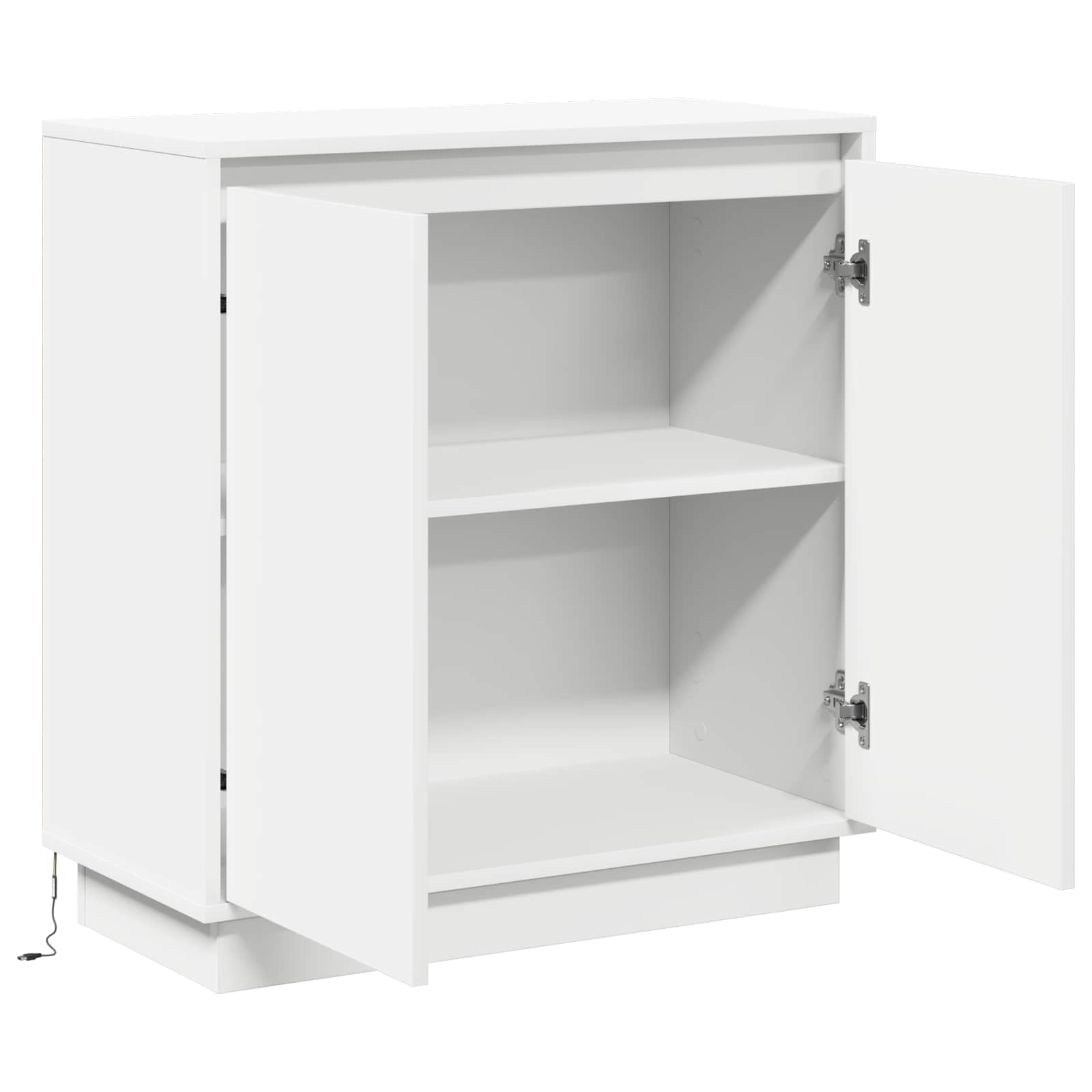 LED bufete balta 71 x 34,5 x 75 cm apstrādāta koksne