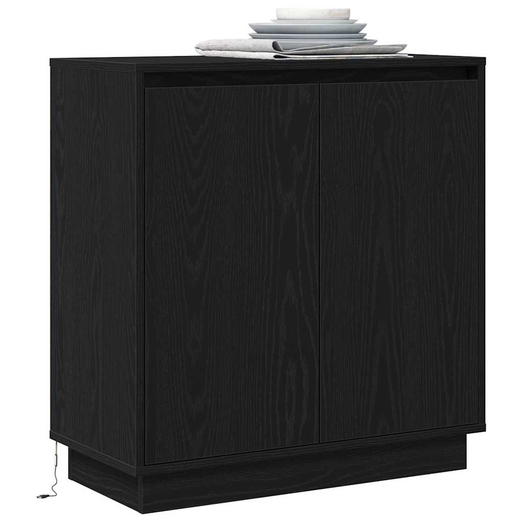 Bufetas Juodas ąžuolas 71 x 34.5 x 75 cm Apdirbta mediena