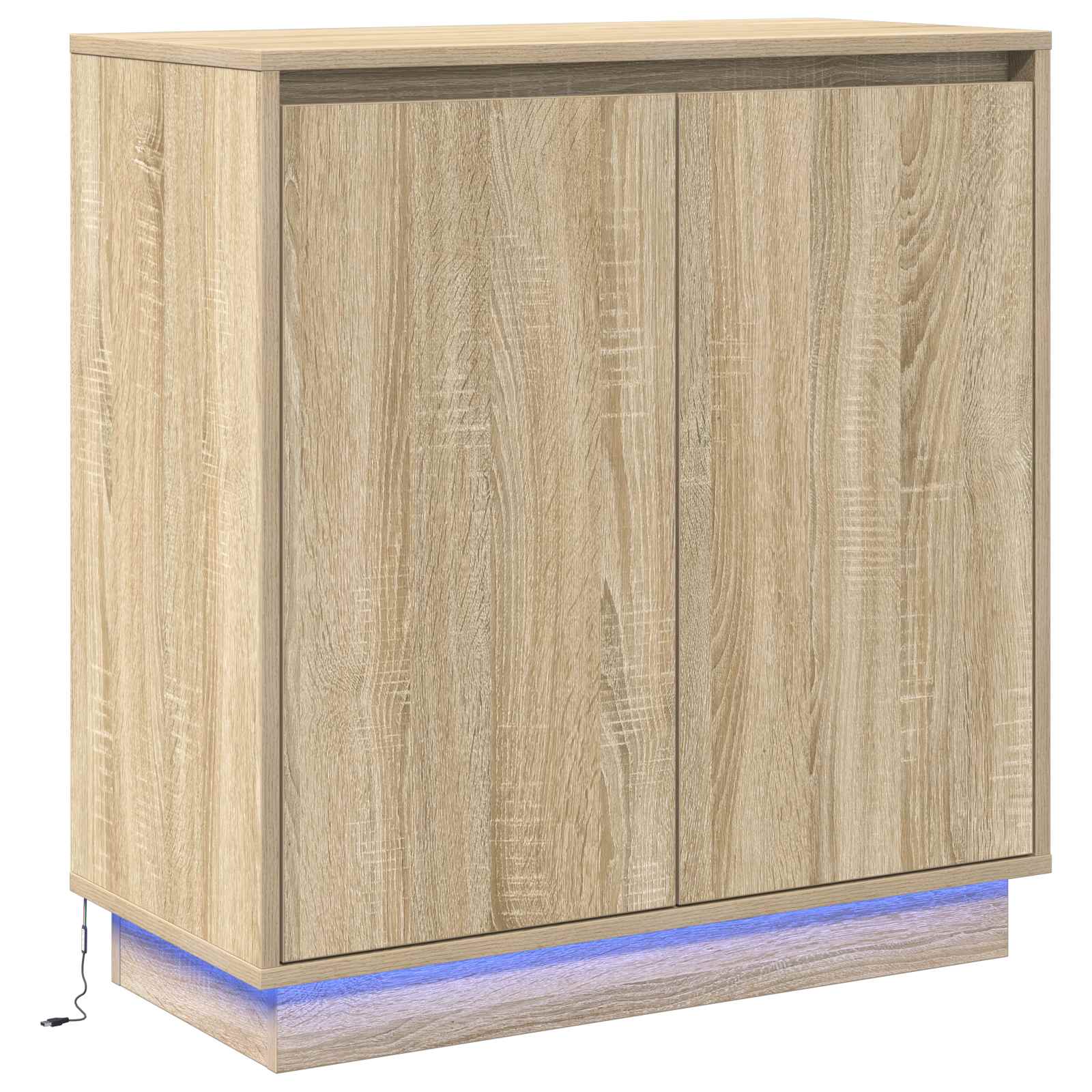 LED Bufetas Sonoma ąžuolas 71 x 34,5 x 75 cm Apdirbta mediena