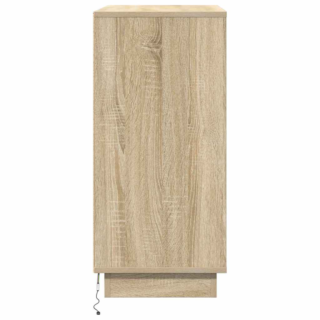 LED Bufetas Sonoma ąžuolas 71 x 34,5 x 75 cm Apdirbta mediena