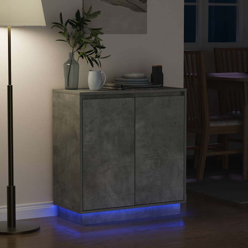 LED Bufetas Betono pilka 71 x 34,5 x 75 cm Apdirbta mediena