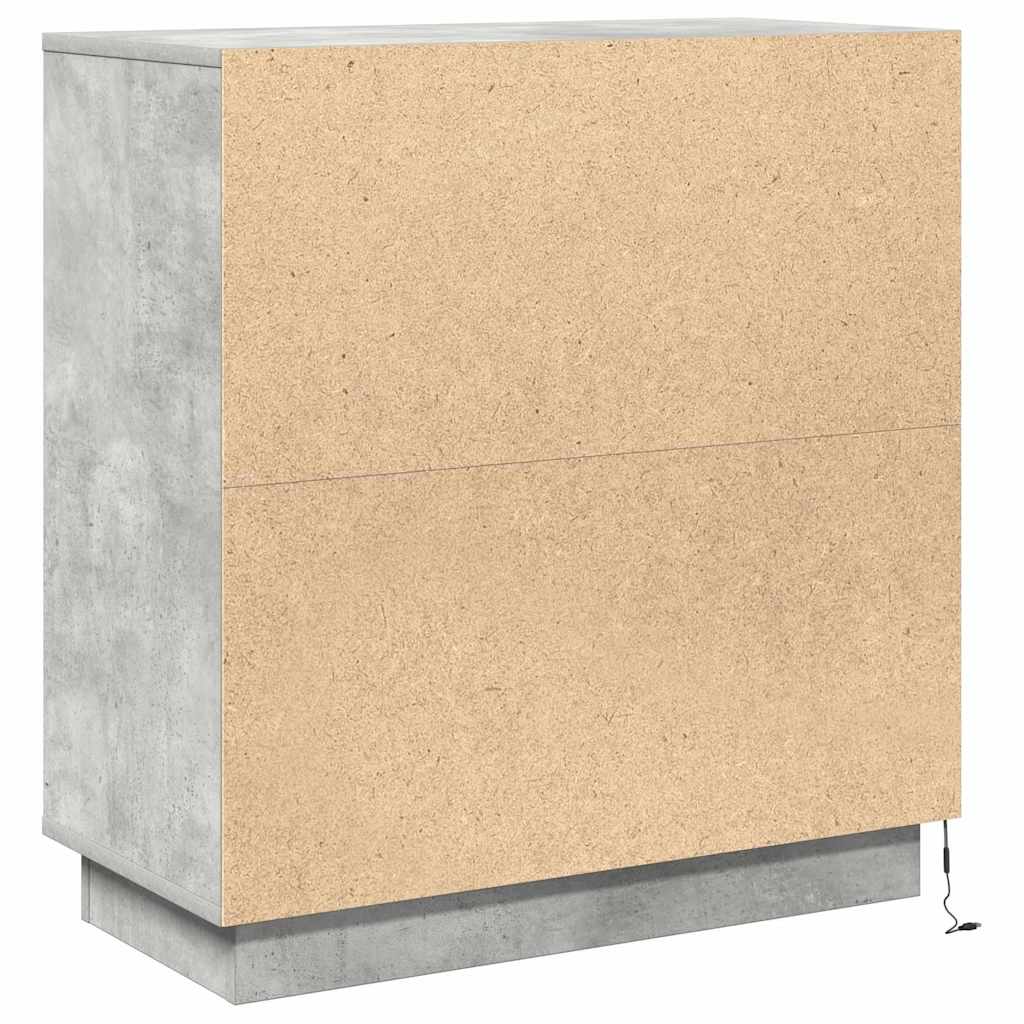 LED Bufetas Betono pilka 71 x 34,5 x 75 cm Apdirbta mediena