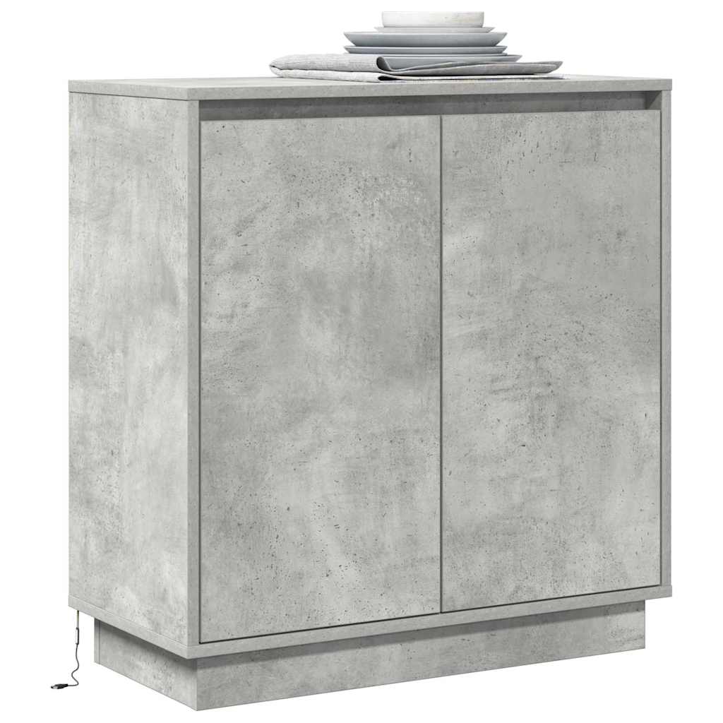 LED Bufetas Betono pilka 71 x 34,5 x 75 cm Apdirbta mediena
