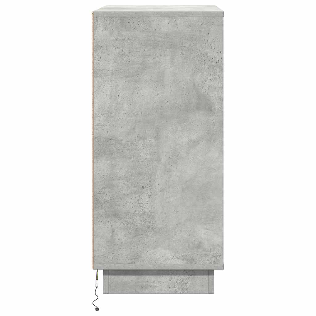 LED Bufetas Betono pilka 71 x 34,5 x 75 cm Apdirbta mediena