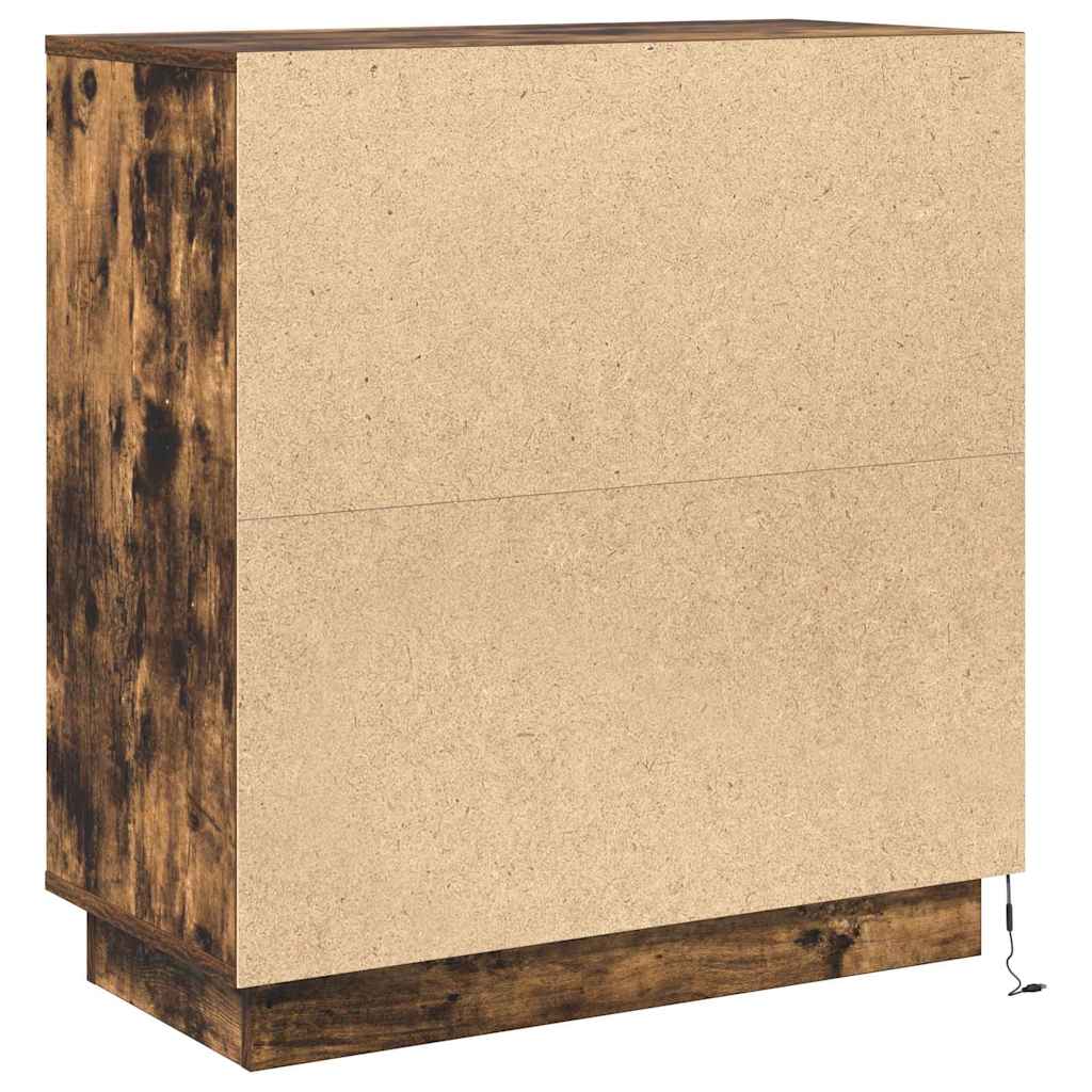 LED kumode dūmu ozolkoka 71 x 34,5 x 75 cm Inženierijas koksne