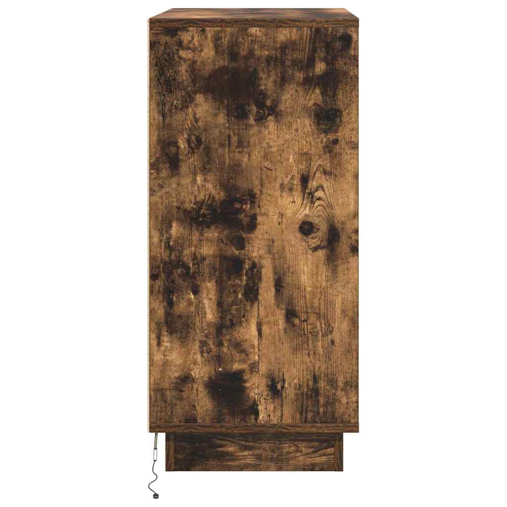 LED kumode dūmu ozolkoka 71 x 34,5 x 75 cm Inženierijas koksne
