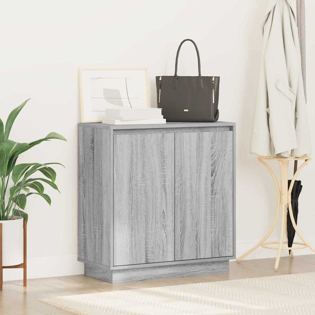 LED Bufete Pelēka sonomas ozolkoka 71 x 34,5 x 75 cm