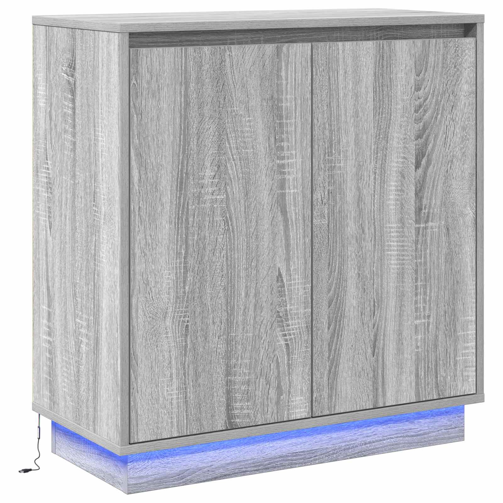 LED Bufete Pelēka sonomas ozolkoka 71 x 34,5 x 75 cm