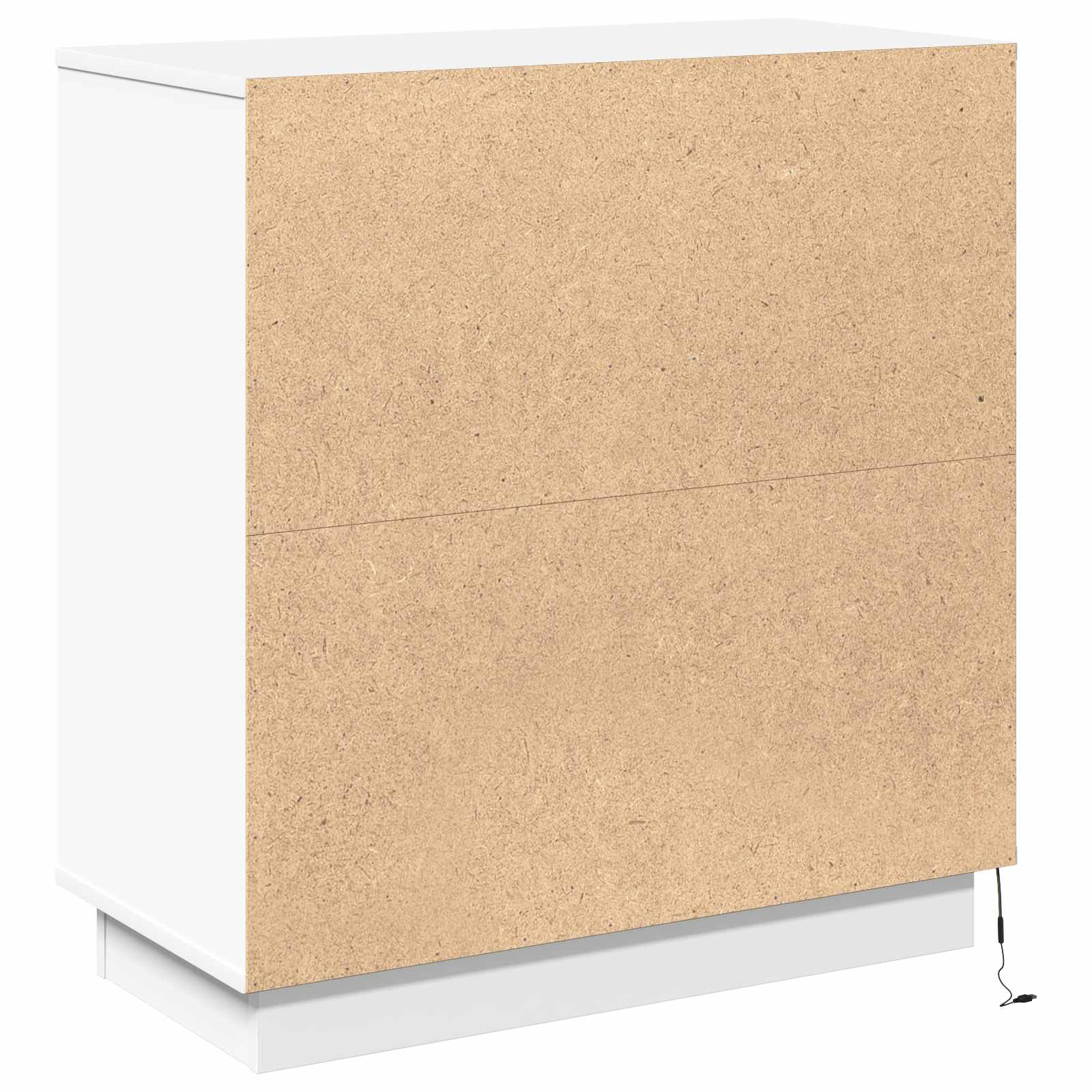 Sānu skapītis ar LED Balts 71 x 34.5 x 75 cm Apstrādāta koksne
