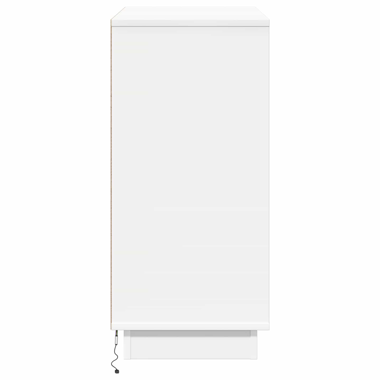 Sānu skapītis ar LED Balts 71 x 34.5 x 75 cm Apstrādāta koksne