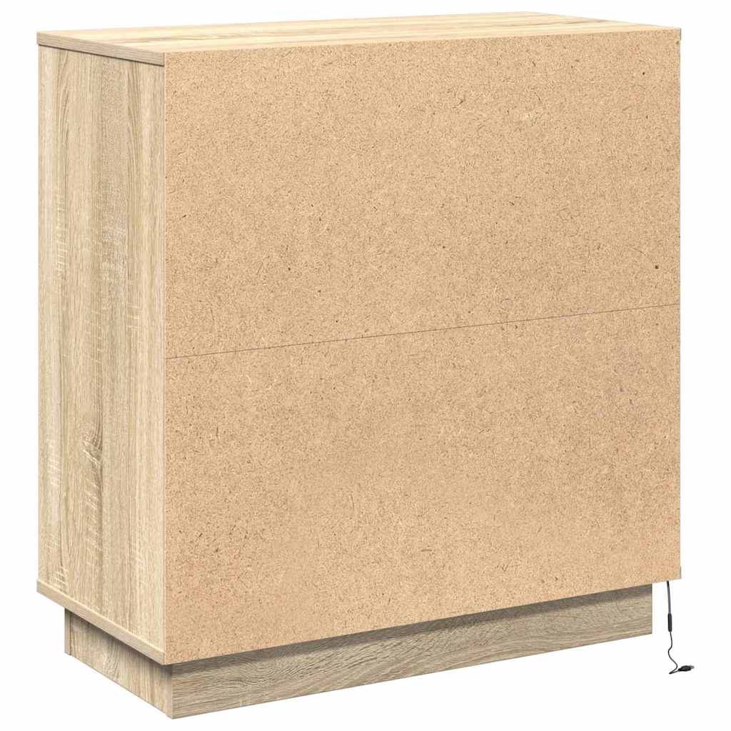 Sānu skapis ar LED Sonoma ozols 71 x 34,5 x 75 cm