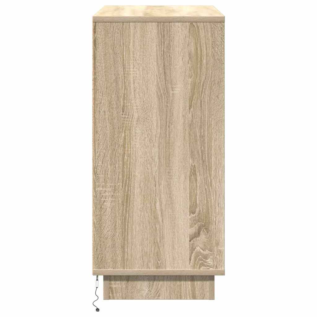 Sānu skapis ar LED Sonoma ozols 71 x 34,5 x 75 cm