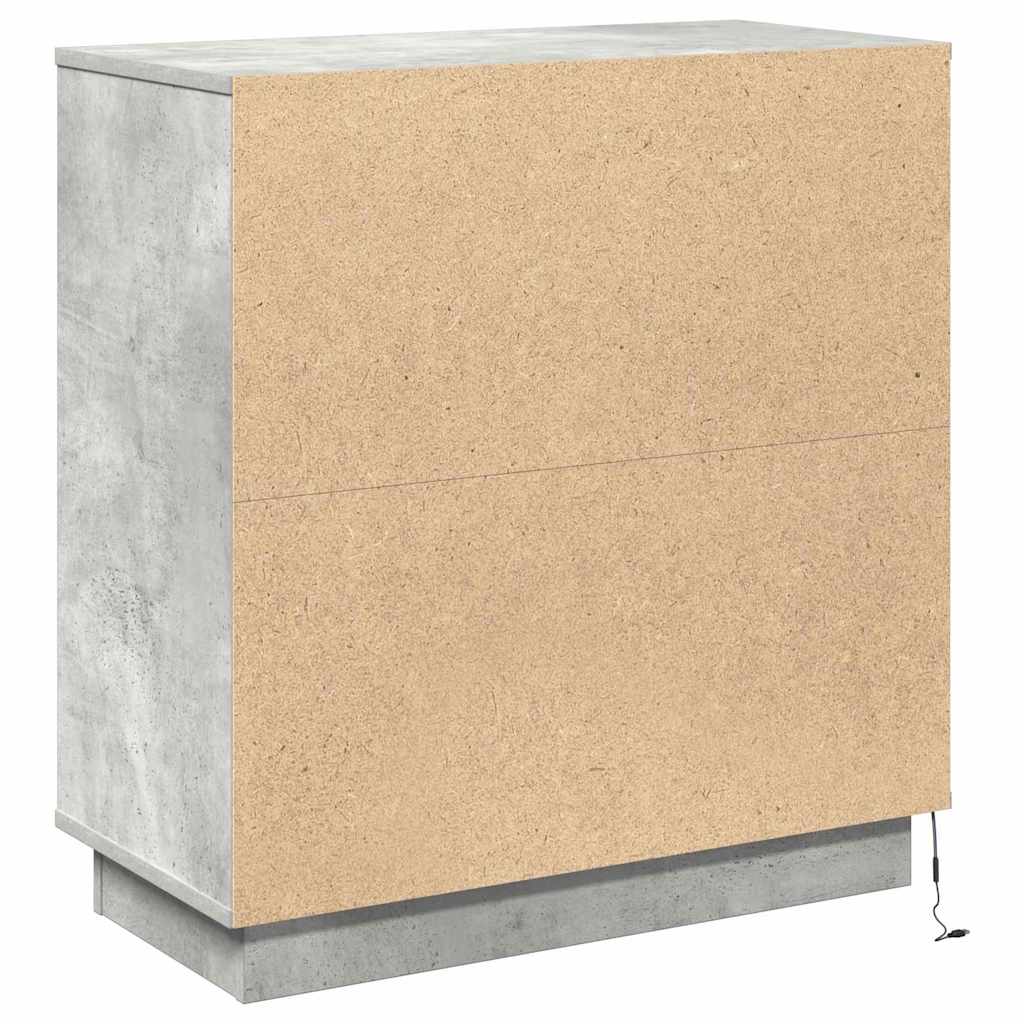 Sideboard with LED Concrete grey 71 x 34.5 x 75 cm
