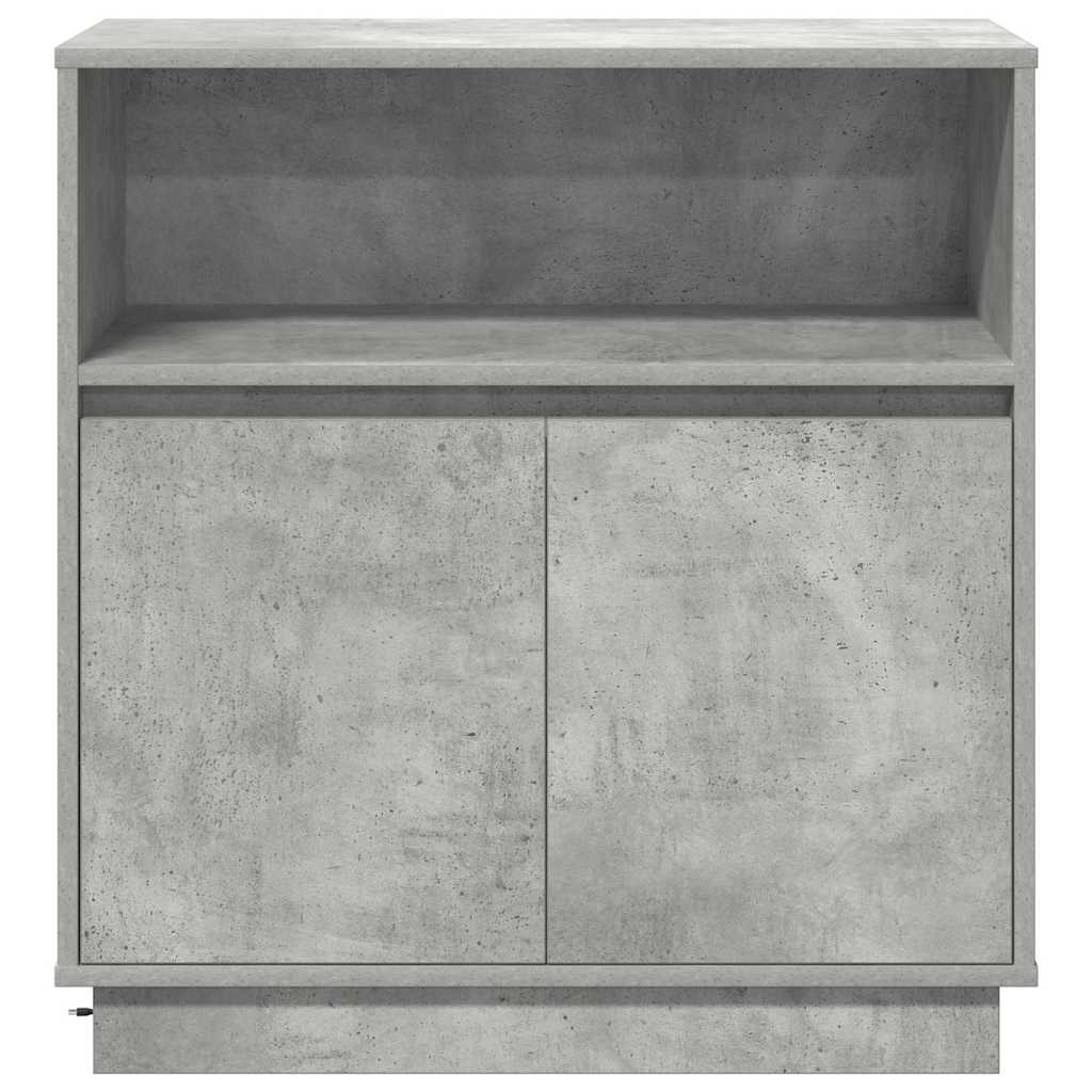 Sideboard with LED Concrete grey 71 x 34.5 x 75 cm