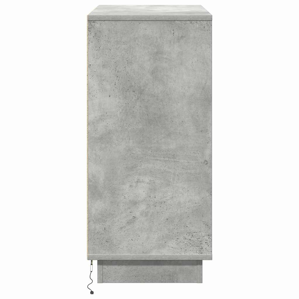 Sideboard with LED Concrete grey 71 x 34.5 x 75 cm