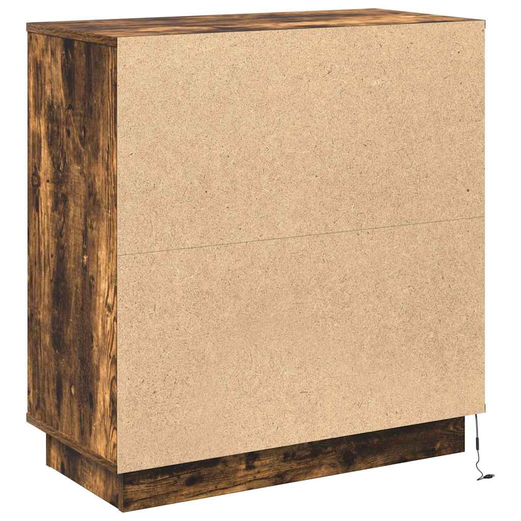 Šoninė spintelė su LED Dūminio ąžuolo 71 x 34.5 x 75 cm