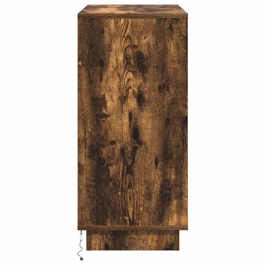 Šoninė spintelė su LED Dūminio ąžuolo 71 x 34.5 x 75 cm