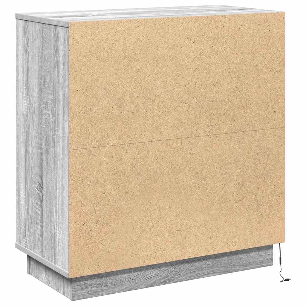 Šoninė spintelė su LED Pilka sonoma ąžuolo 71 x 34.5 x 75 cm