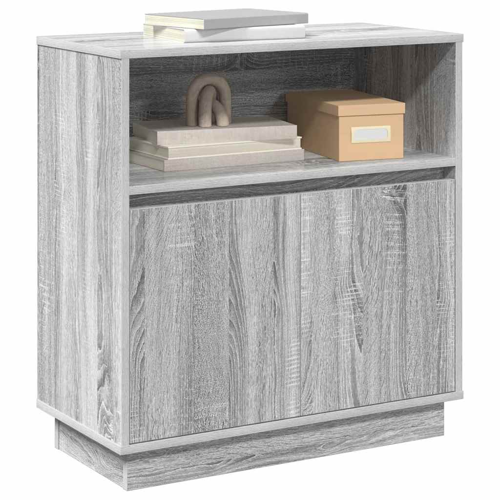 Šoninė spintelė su LED Pilka sonoma ąžuolo 71 x 34.5 x 75 cm