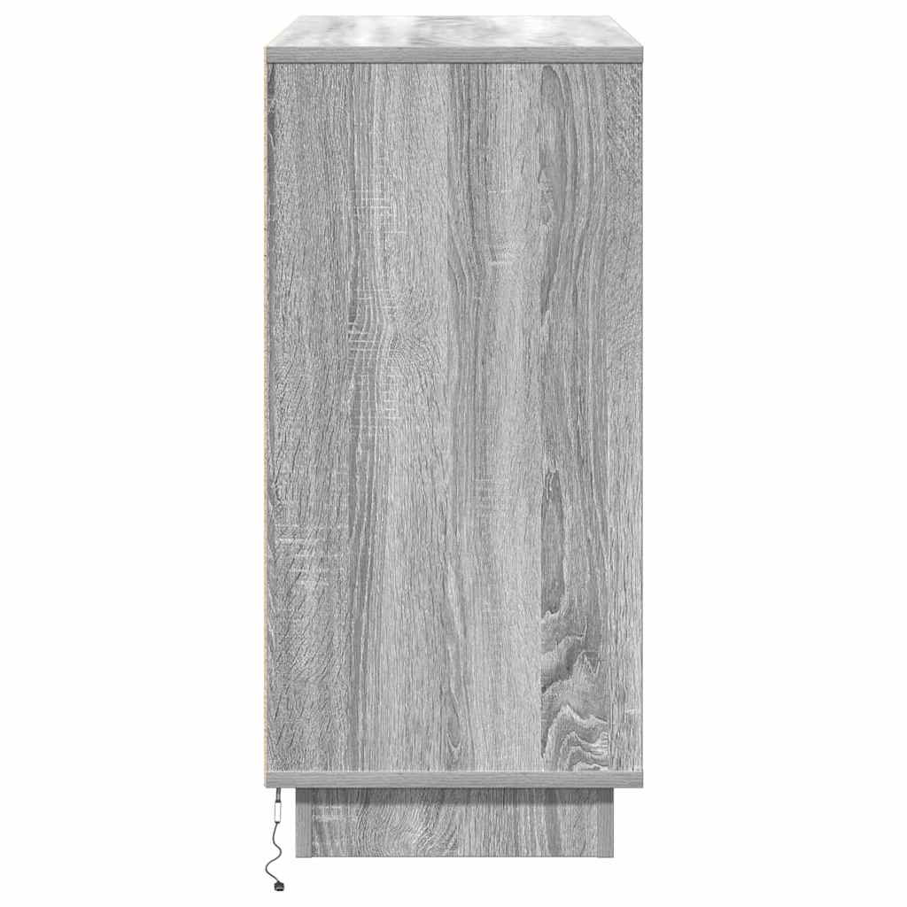 Šoninė spintelė su LED Pilka sonoma ąžuolo 71 x 34.5 x 75 cm